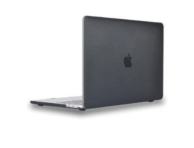Carbon Fiber Texture Hard Shell Case for MacBook Pro 13 Inch (2016–2024) – Black  M1 / M2 | USB-C & Touch Bar Compatible