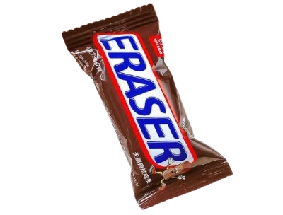 3D Chocolate-Shaped Rubber Pencil Erasers