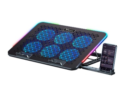 Alcatroz Vendaval S6 RGB Laptop Cooling Pad – Black