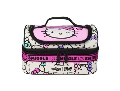 Smiggle Double Decker Lunch Bag Hello Kitty Design - White