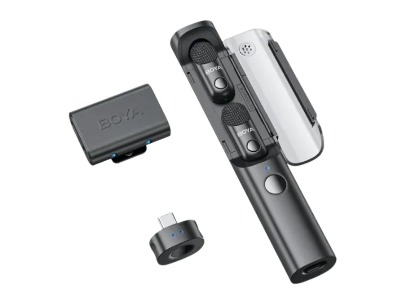 Boya Magic 02 Wireless Lavalier Microphone  (Black)