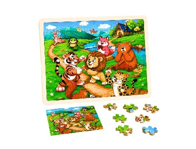 Wild Puzzle Set - Wooden Jigsaw Puzzle (100 pcs)