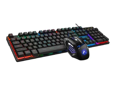 IMICE AN-300 USB Wired Gaming Keyboard and Mouse Combo with Backlit