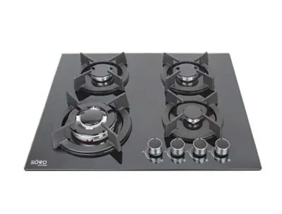 Euro 4 Burner Glass Cooker Hob – Black