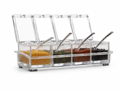 Four In One Crystal Clear Seasoning Box