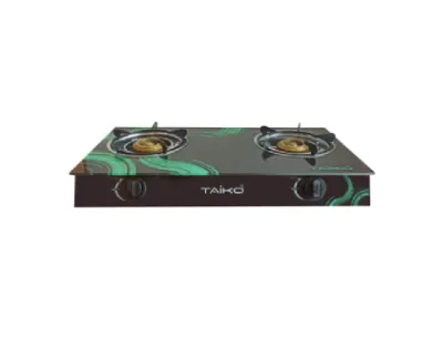 TAIKO Glass Top Double Burner Gas Cooker