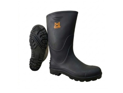 Magnum Safety Gum Boots Pair with Steel Toe - Black