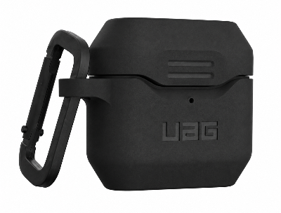 AirPods 3rd Gen Protective Silicone Case with Carabiner - Black