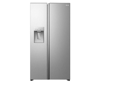 Hisense Side by Side Inverter Refrigerator with Water Dispenser - 528L (Silver Colour)