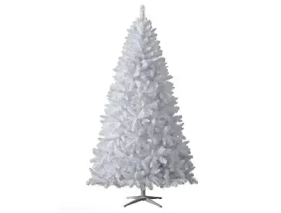 Treetopia White Unlit Artificial Christmas Tree | Winter White - 8 Ft