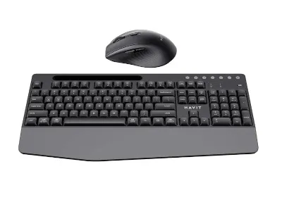 Havit KB251WB Wireless Keyboard Mouse Combo- Black+Grey