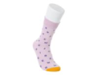 MINISO Full Print Letters Crew Socks 18cm - Purple 2 Pairs