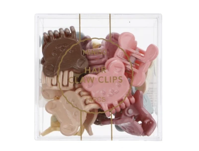 MINISO Cute Bear Mini Hair Claw Clip - 14 Pcs