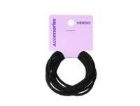 MINISO Double Layered Hair Tie 5 pcs - Black