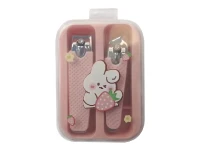 MINISO Cute Strawberry Bunny Manicure Set 2 Pcs - Pink