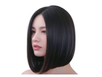 Density Short Straight Bob Synthetic Wig for Women
