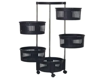 Multi-Layer Rotating Kitchen Organizer with Wheels