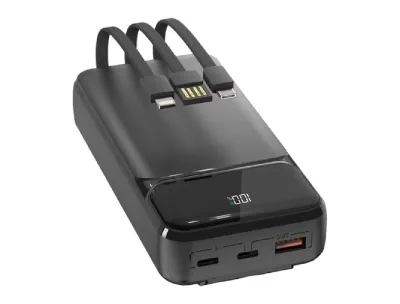 Aspor 20,000mAh High-Speed Power Bank with Built-in Cable – 22.5W