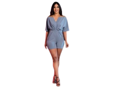 Two Toned Bat wing Romper