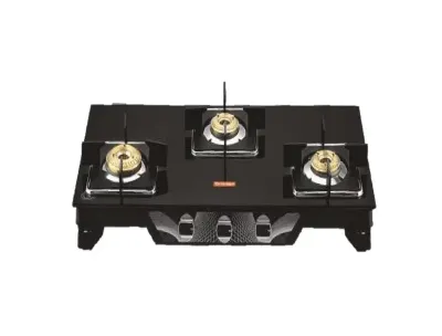 Orange Fabia 301 3 Burner Glass Top Gas Cooker