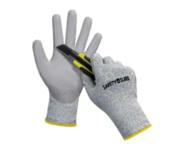 Imported Cut Resistant Glove Pair - Gray - Cut Grade Level 5