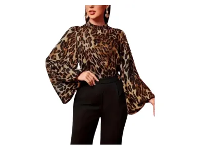 Leopard Print Women's Shirt