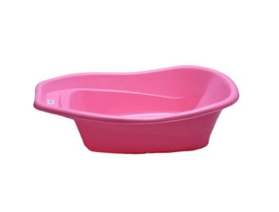 Newborn to Toddler Ergonomic Plastic Baby Bath Tub - Hot Pink