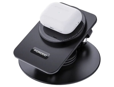 Porodo FWC035 Wireless Charging Rotating Stand