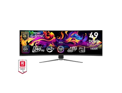 MSI Mpg 491Cqpx 49 Inch Qhd Qd Oled 240Hz Usb C Pd Monitor