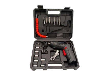 Cordless Rechargeable screwdriver Drill Set - 47 Pcs