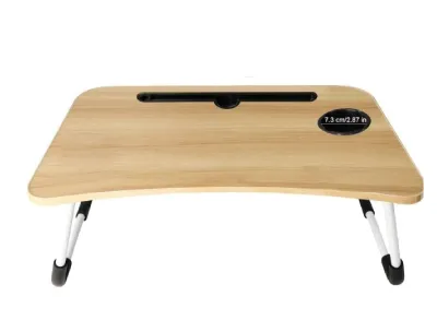 Foldable Wooden Laptop & Study Table with Cup & Tab Holder