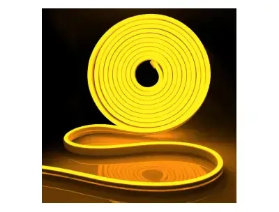 Neon LED Strip Light, 12V 5m Dimmable Yellow Neon Rope Light