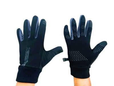 Motorcycle Touch Screen Riding Gloves Pair - Black