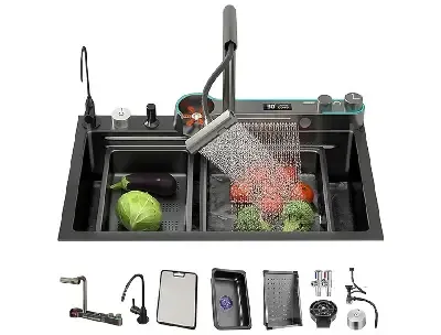 Milano Kitchen Multi Functional Waterfall Display Sink