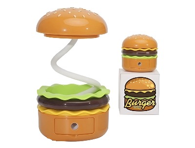 Foldable Burger LED Table Lamp with Sharpener