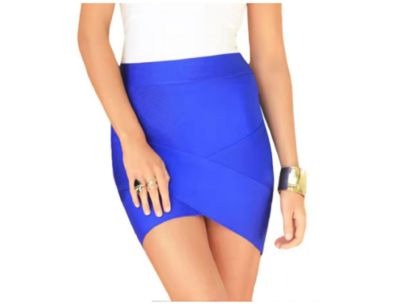 Crossbody High-Waisted Bodycon Mini Skirt