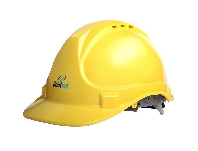 Vaultex Safety Helmet with Ventilation Holes - Yellow