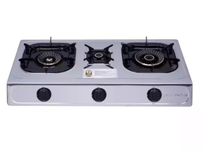 Puresonic 3-Burner Stainless Steel Gas Stove