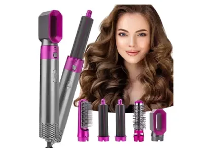 Hot Air Brush Styler and Hair Dryer Comb (5 in 1)