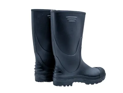 King George Safety Gum Boots Pair With Steel Toe - Black