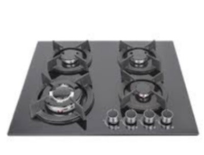 Euro 4 burner Glass Cast Iron Built in Gas Hob