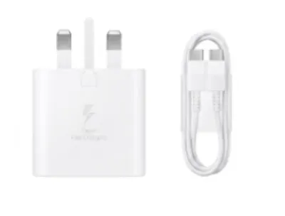 Samsung 25W Super-Fast Charger Travel Adapter with USB -C Cable (White)