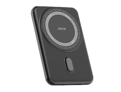 Aspor A383 Magnetic Wireless Charging Powerbank 20w High Speed Power Bank 5000mah