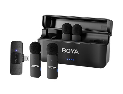 Boya By V4d Ultracompact 4 Person Wireless Microphone System For Lightning Port Devices