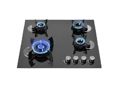 Glass Top 4-Burner Built-In Gas Hob
