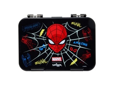 Smiggle Kids Lunch Box Spider Man Design - Black