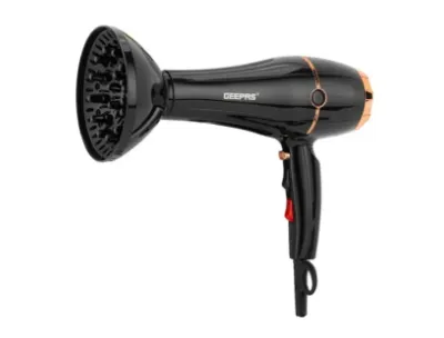 Geepas 2200W Hair Dryer (Includes 2 Nozzles and 1 Diffuser for Styling Flexibility)