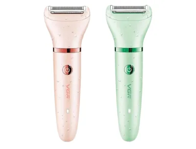 VGR V-735 Professional 3-in-1 Women’s Grooming Shaver Set | Waterproof Cordless Trimmer (Green/Pink)