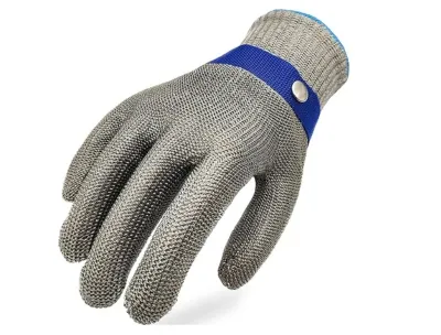 Stainless Steel Cut Resistant Gloves - 1Pcs