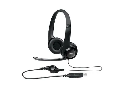 Logitech H390 USB Stereo Headset with Noise-Canceling Mic